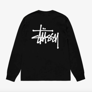 STÜSSY Men's Basic Stüssy Long Sleeve T-Shirt Black