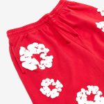 DENIM TEARS Cotton Wreath Shorts Red