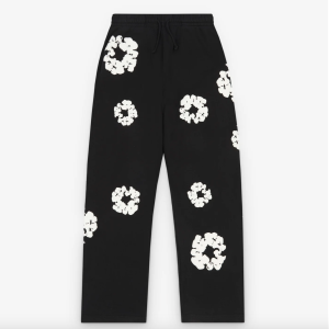 DENIM TEARS Cotton Wreath Baggy Sweatpants⁠ Black